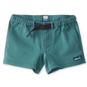 KAVU Womens Teal Patcho Shorts Belted Outdoor Adventure Shorts